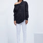 Black Cotton Broken Rock Shirt