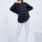 Black Cotton Broken Rock Shirt