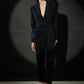 Echo Black Cowl Blazer + Pant Set
