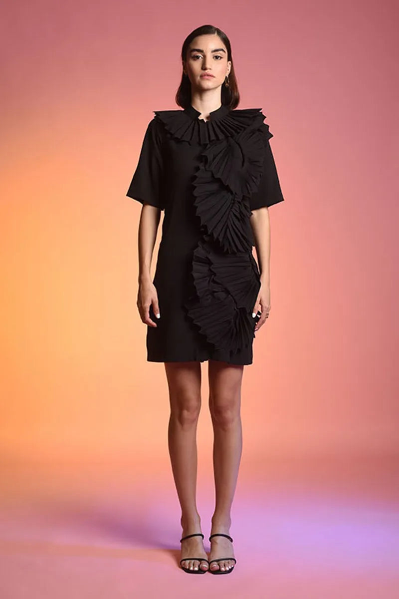Echo Black Frill Dress