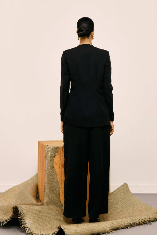 Echo Black Weave Blazer Set