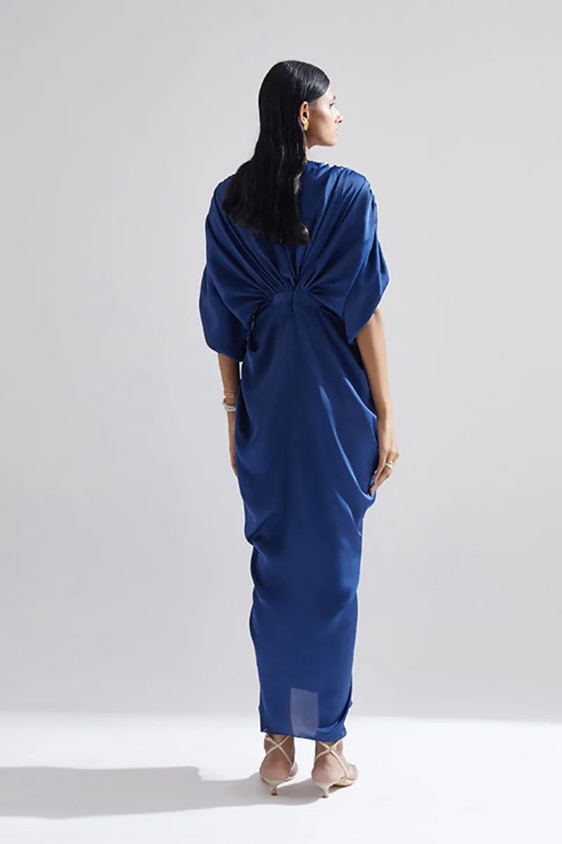 Echo Blue Iris Draped Dress