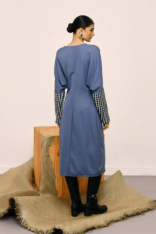 Echo Blue Slate Weave Dress