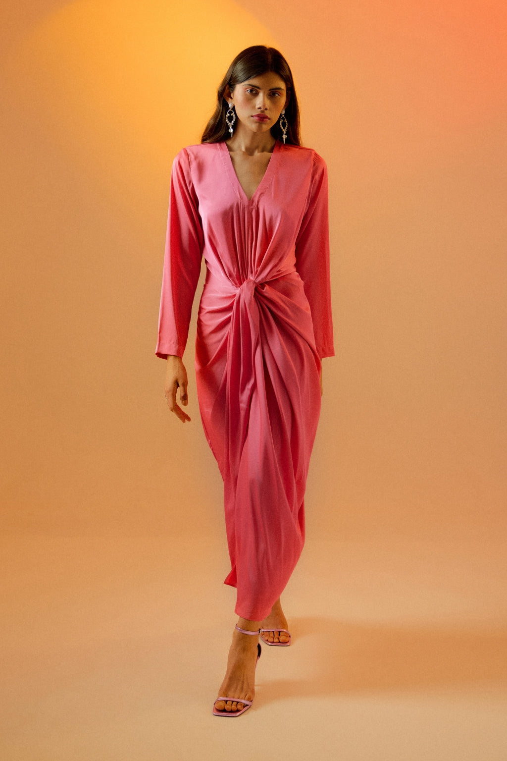 Echo Candy Pink Midi Dress