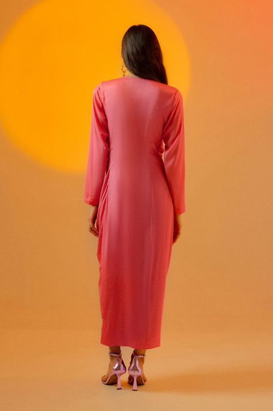 Echo Candy Pink Midi Dress