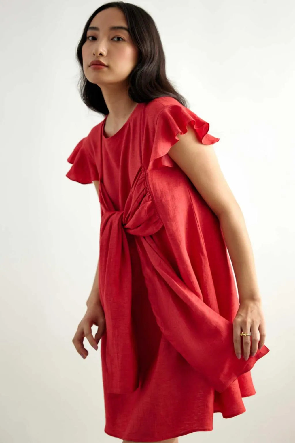 Echo Kim Front Tie-Up Dress