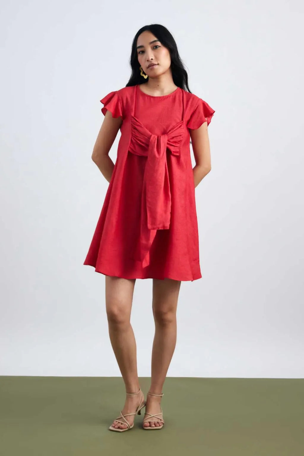 Echo Kim Front Tie-Up Dress
