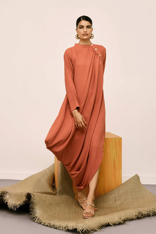 Echo Loom Brick Dress