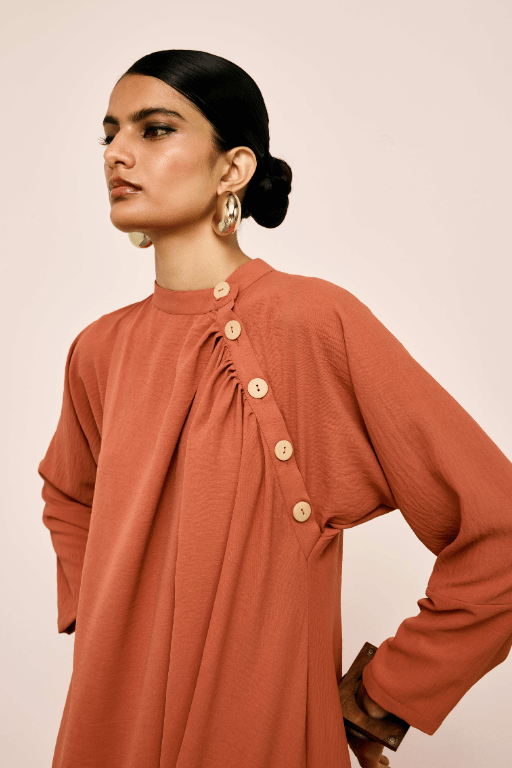 Echo Loom Brick Dress