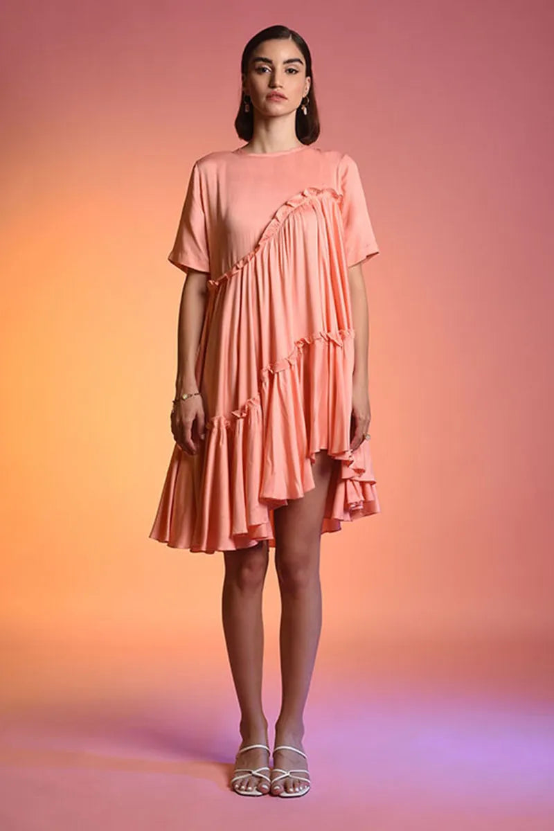Echo Pink Ruffle Dress