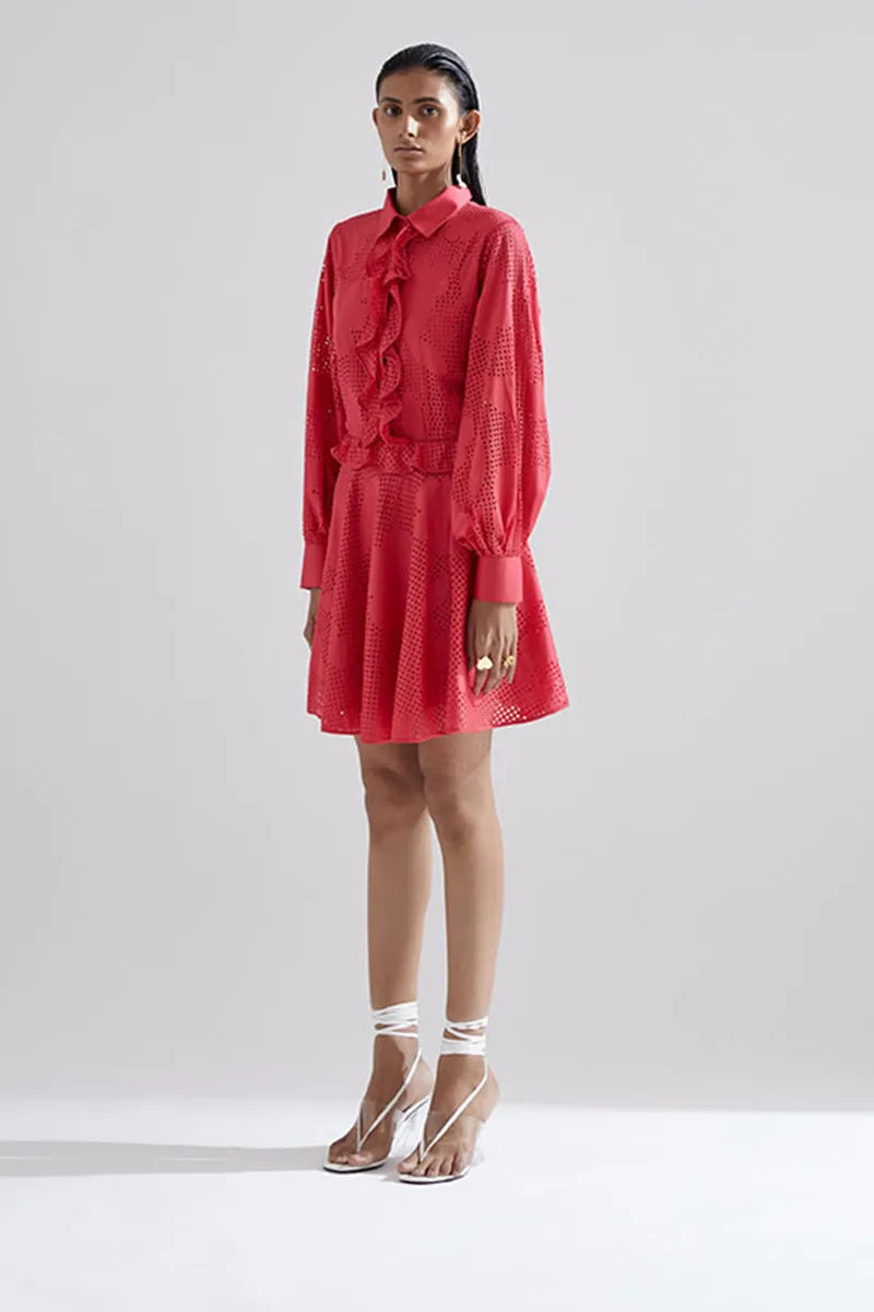 Echo Red Amaryllis Dress