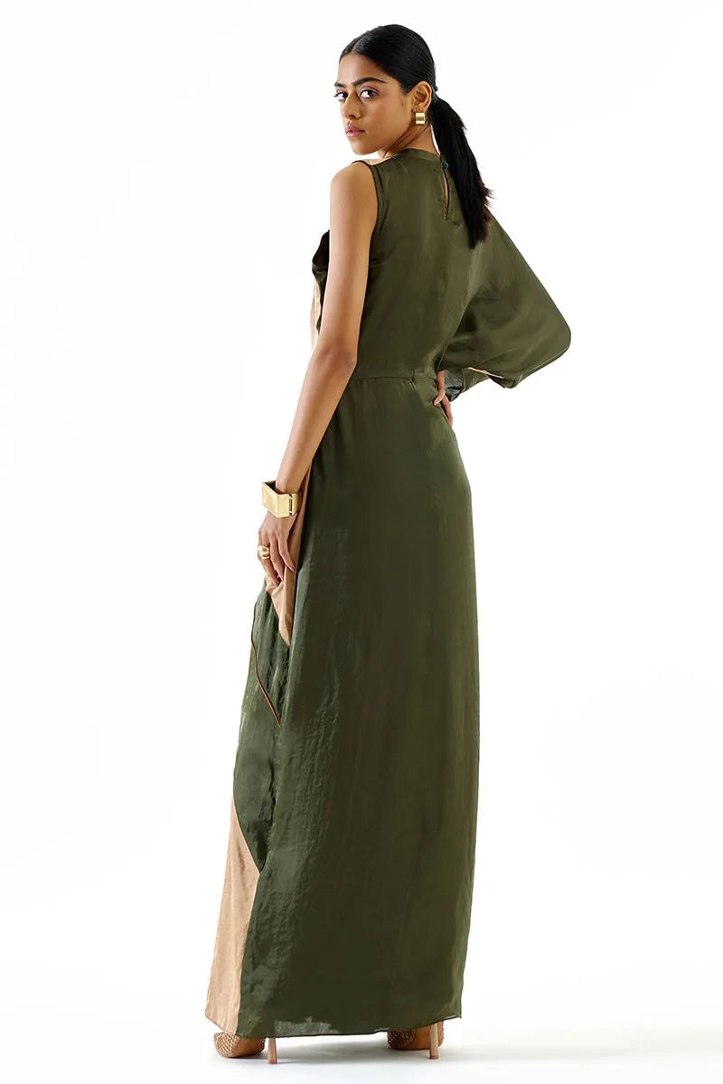 Echo River Green Gold Dress