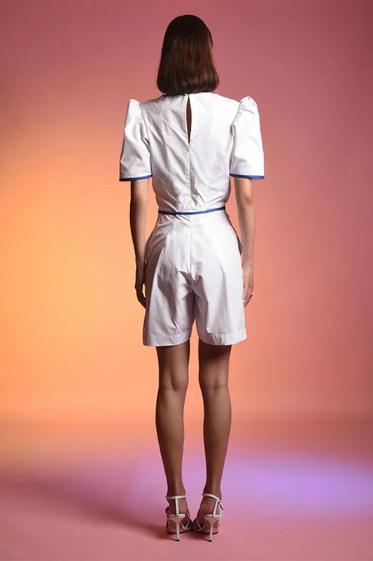 Echo White Romper