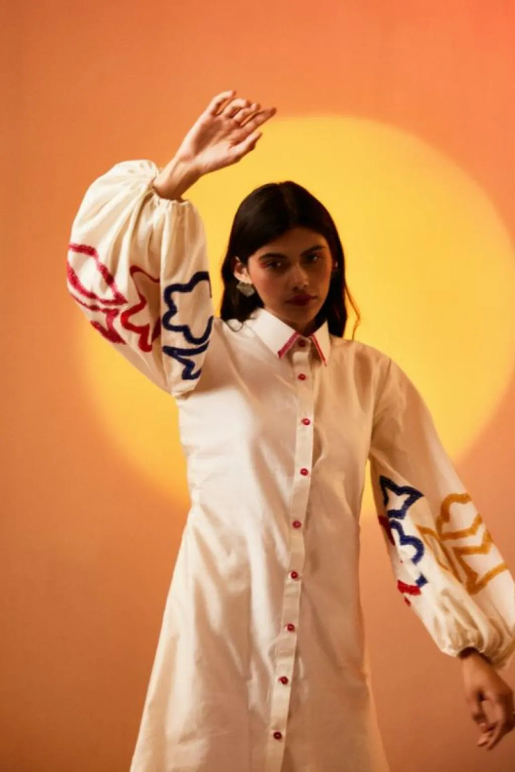 Echo White Sketch Dress