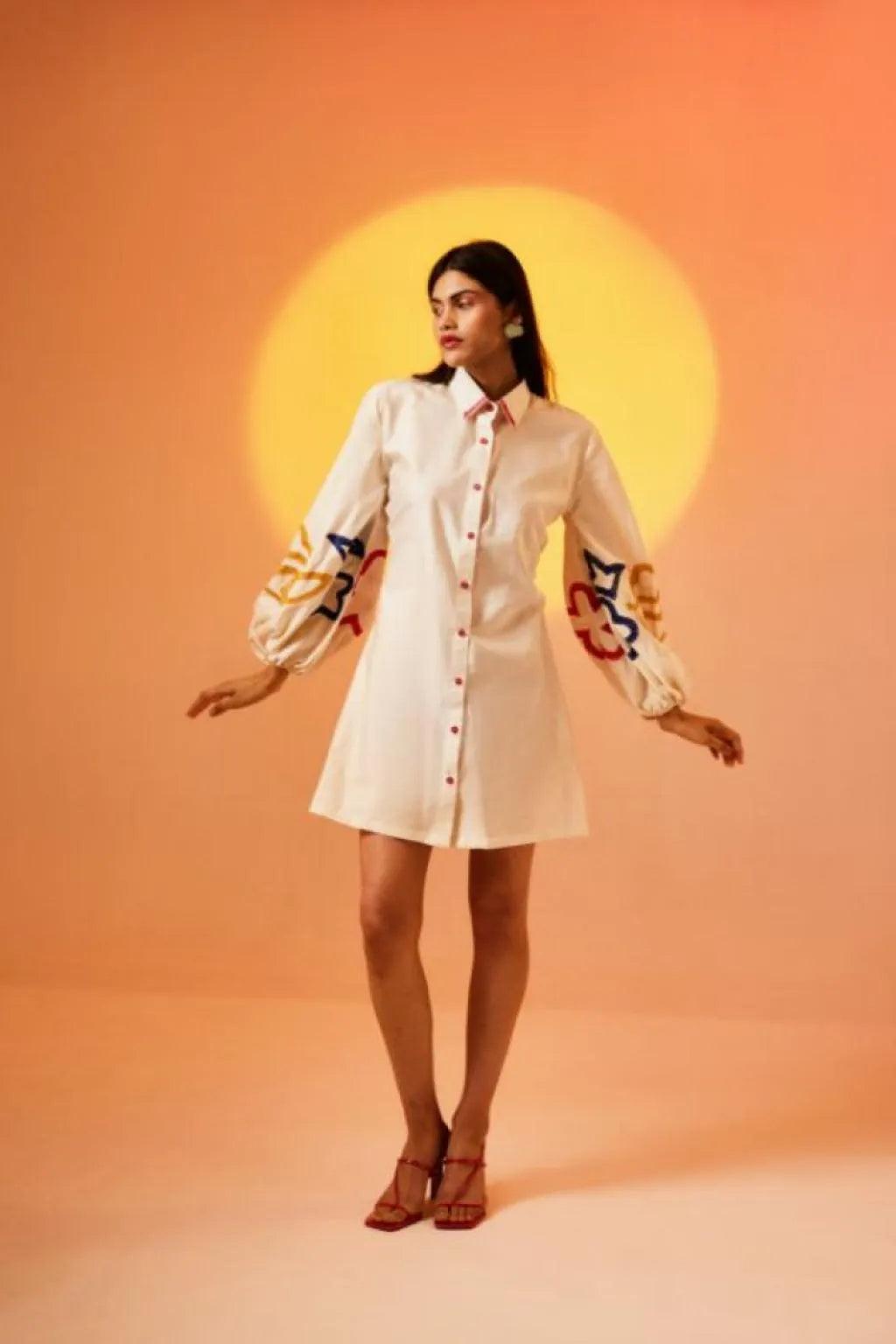 Echo White Sketch Dress