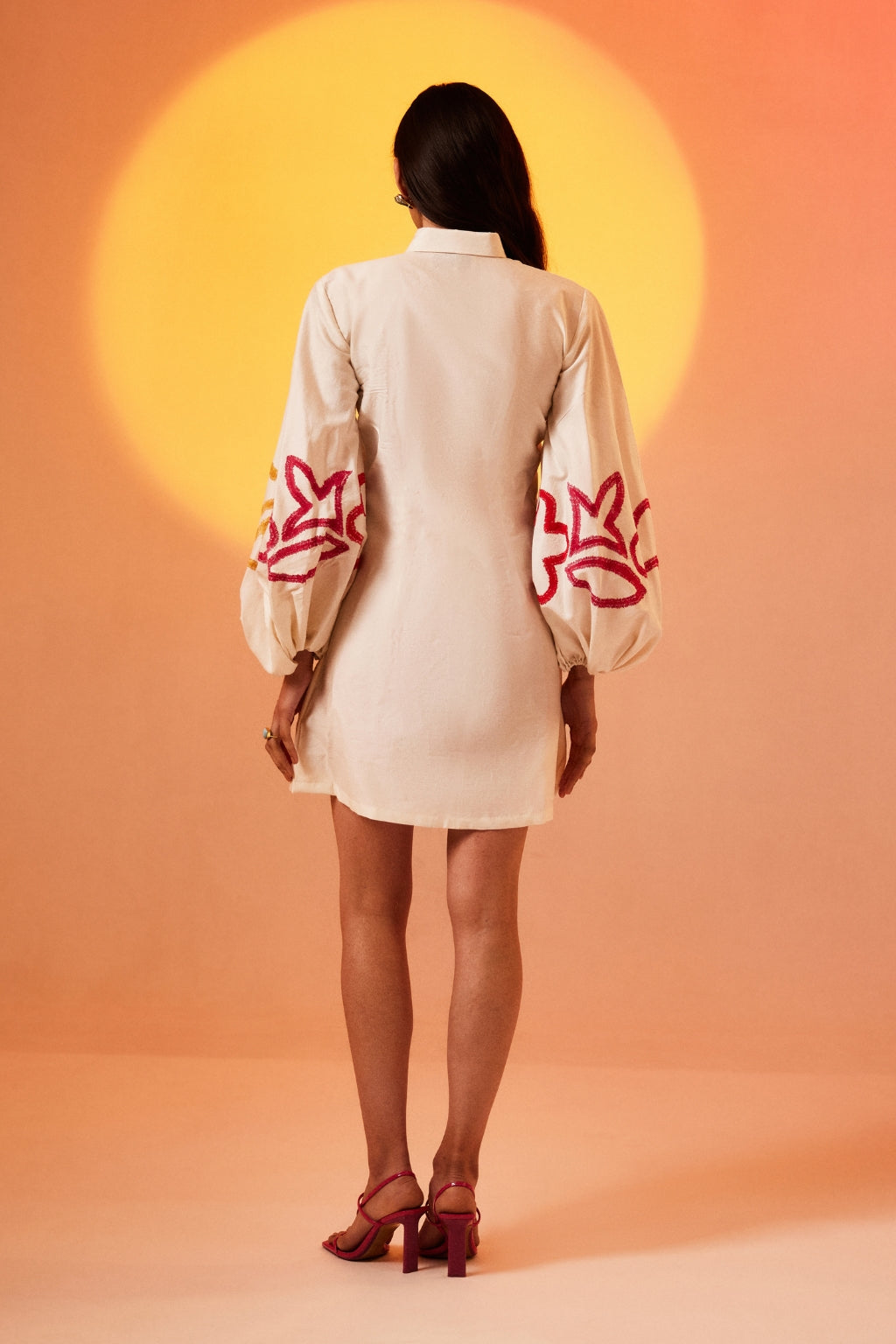 Echo White Sketch Dress