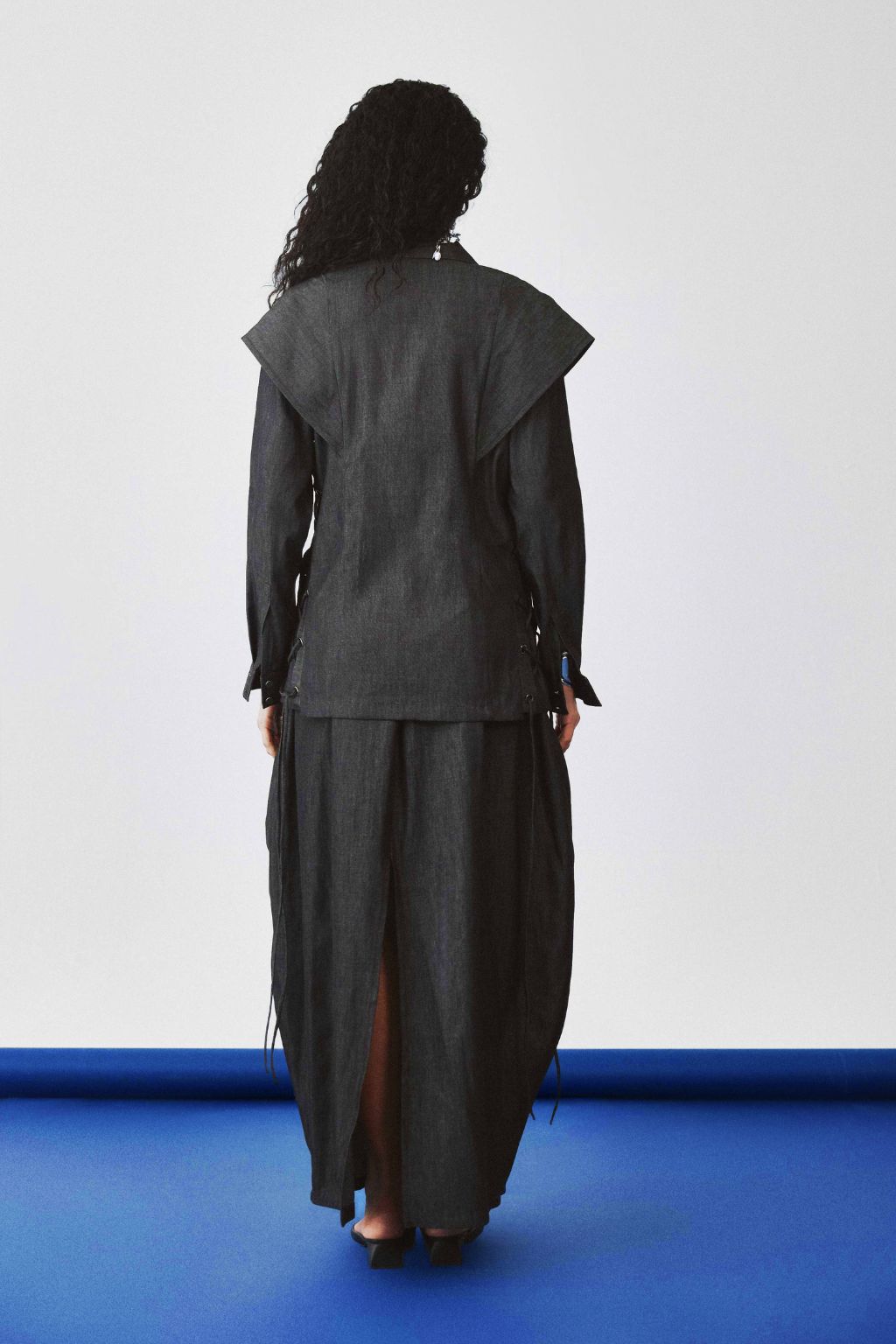 Echo Arched Denim Top