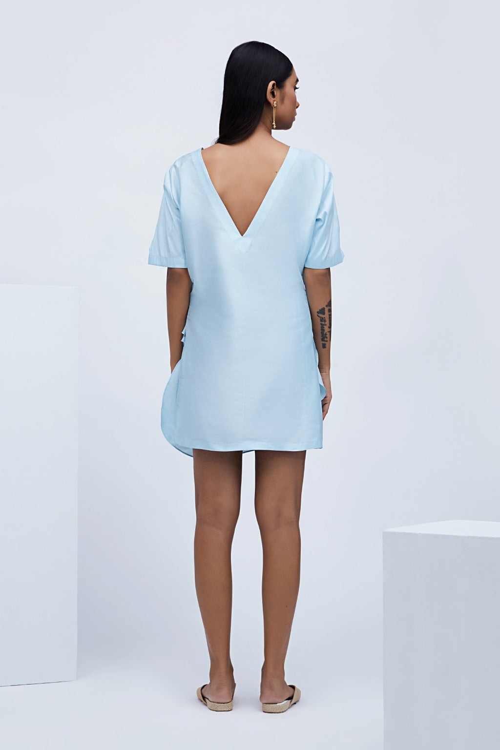 Echo Blue Eroded Taffeta dress