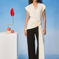 Echo Ivory Drape Top