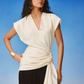 Echo Ivory Drape Top