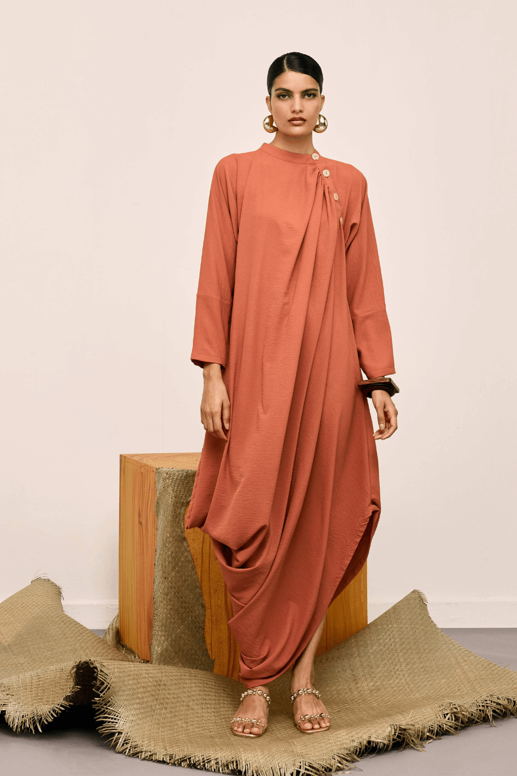 Echo Loom Brick Dress