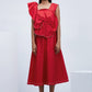 Echo Red Cotton Mesa Dress