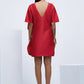 Echo Red Eroded Taffeta Dress