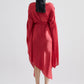 Echo Red Peony Draped Dress
