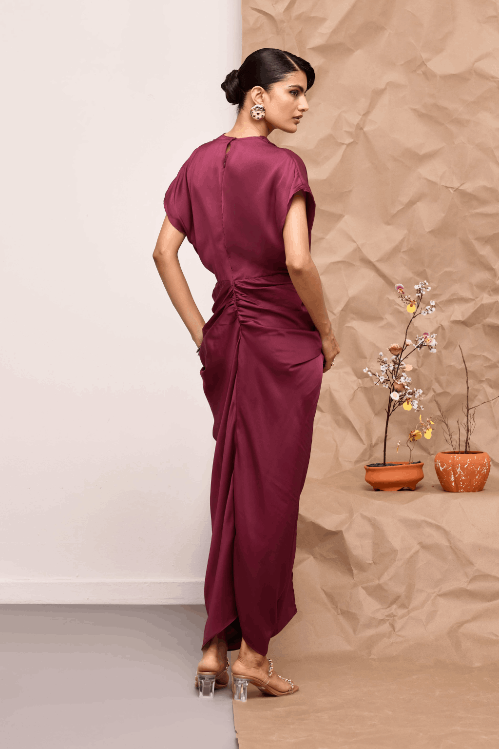 Echo Wave Draped Dress