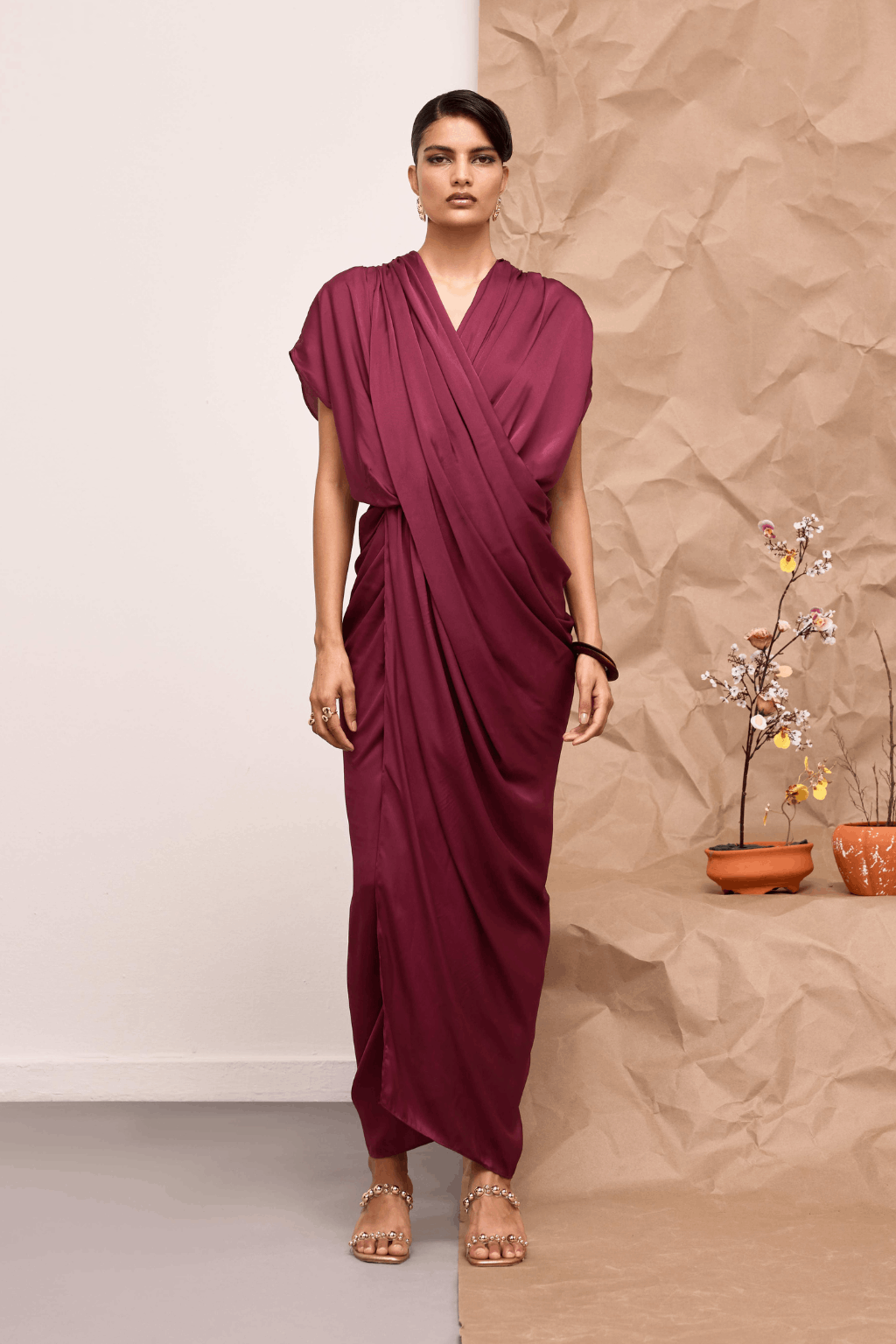 Echo Wave Draped Dress