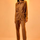 Echo Woolen Cocoa Top + Pant Set