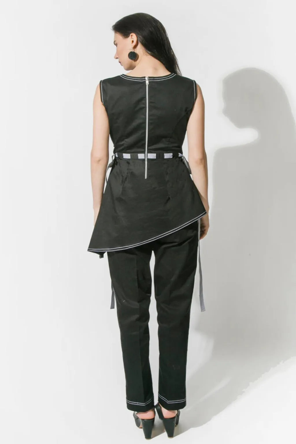 Echo Black Asymmetrical Top