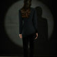 Echo Black Cowl Blazer + Pant Set
