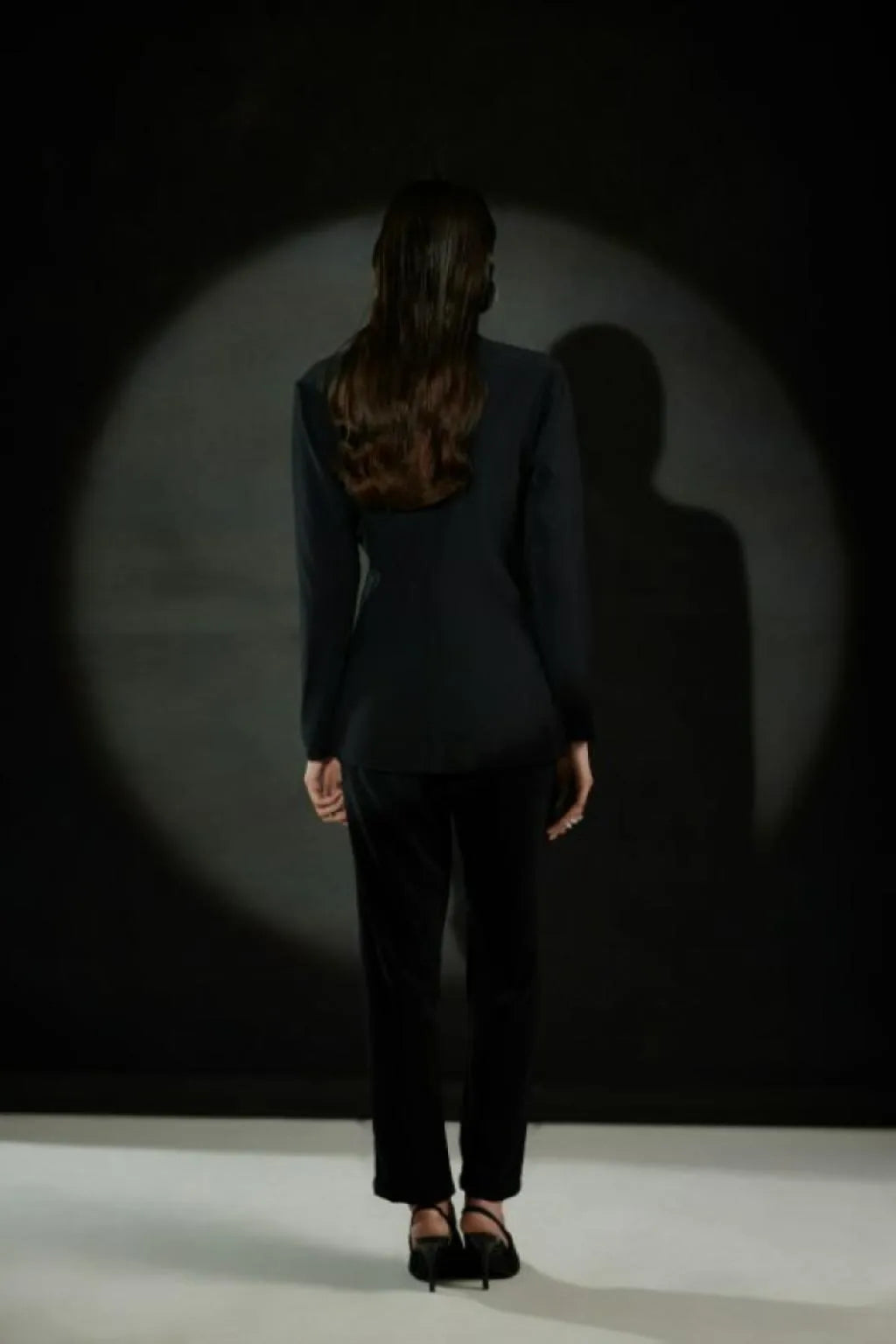 Echo Black Cowl Blazer + Pant Set