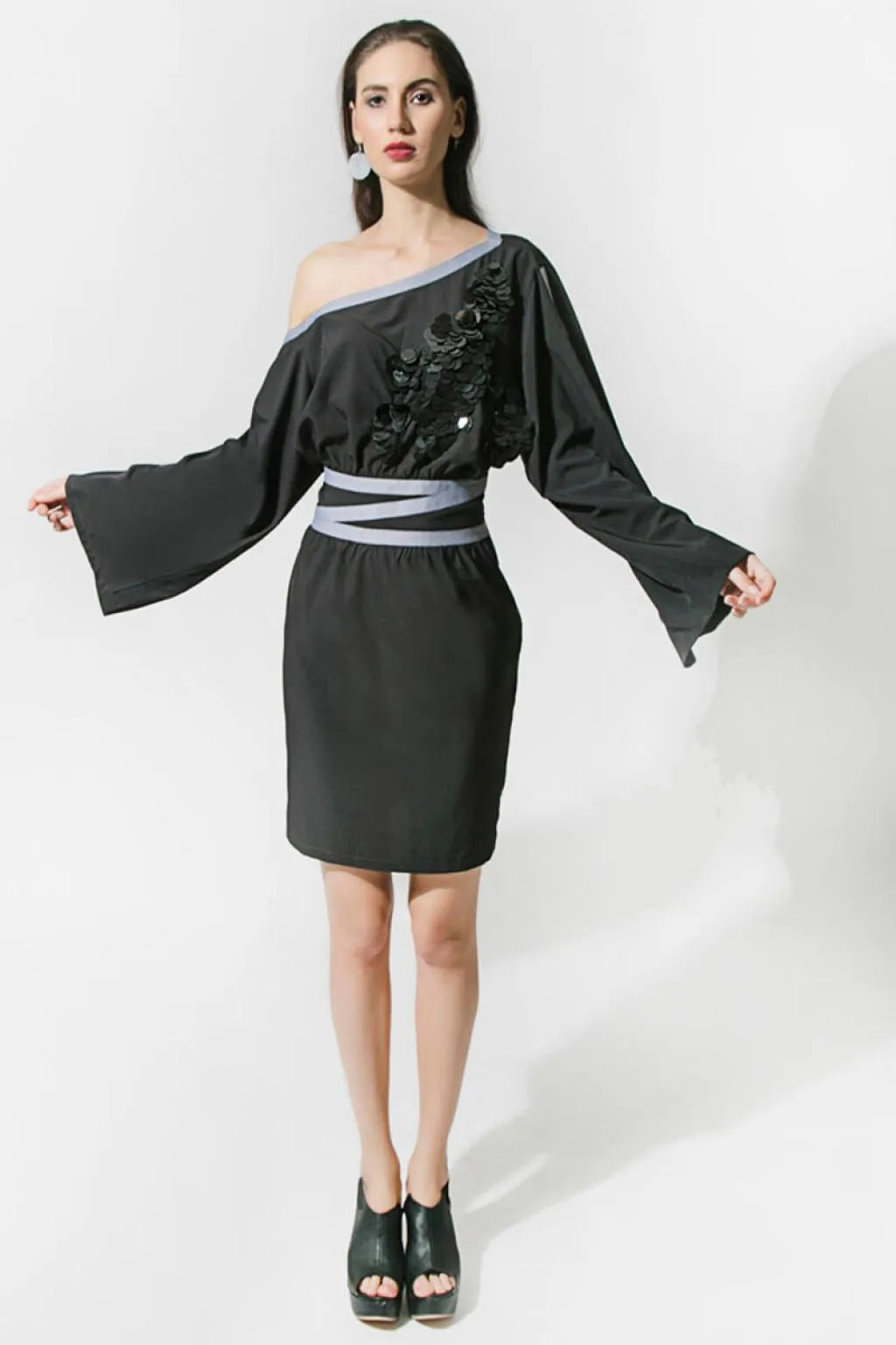 Echo Black Off-Shoulder Dress