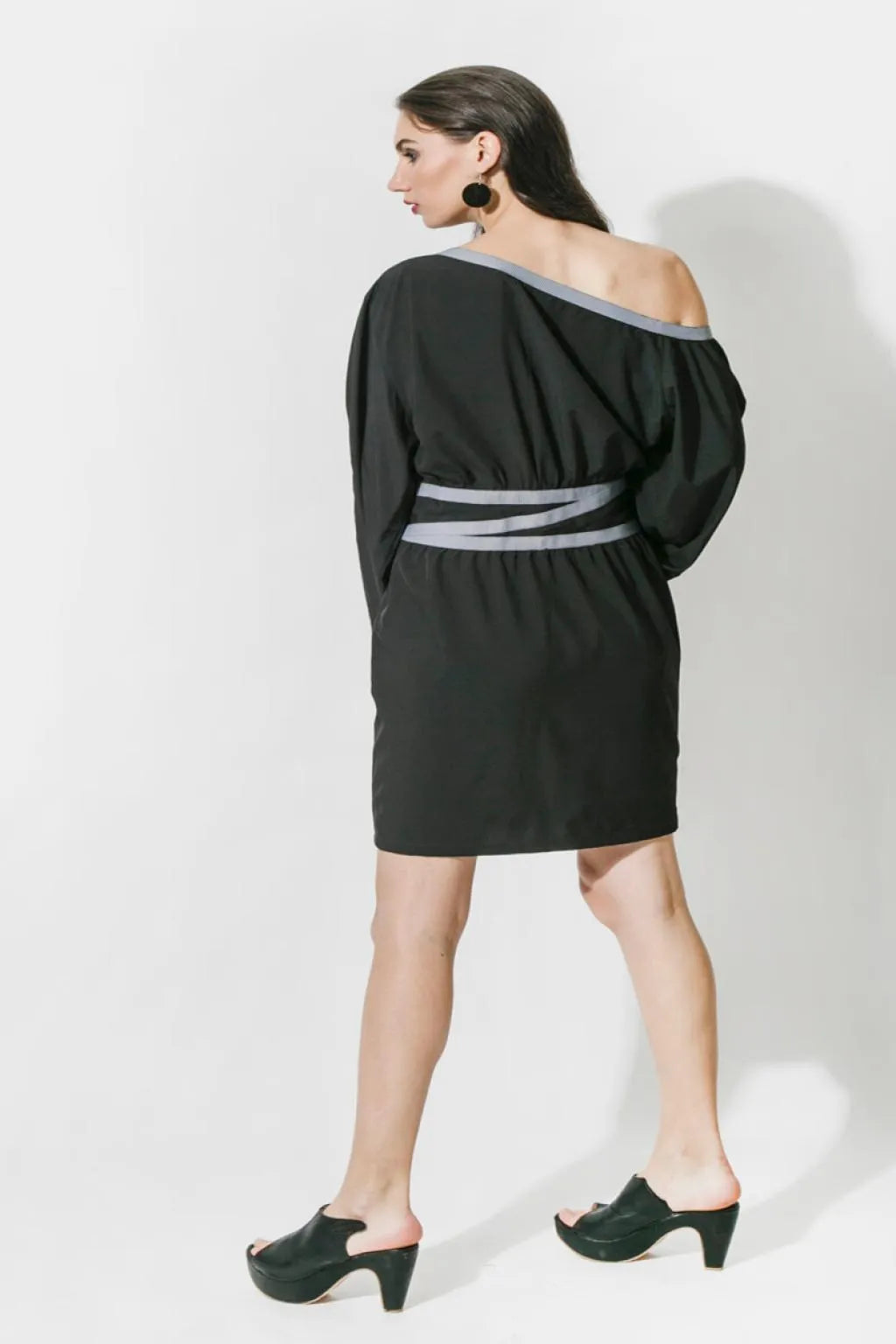 Echo Black Off-Shoulder Dress