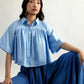 Echo Blue Cropped Shirt