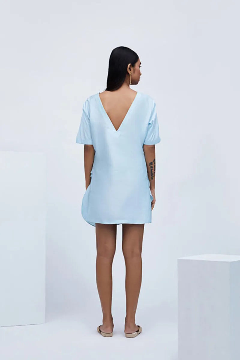 Echo Blue Eroded Taffeta dress