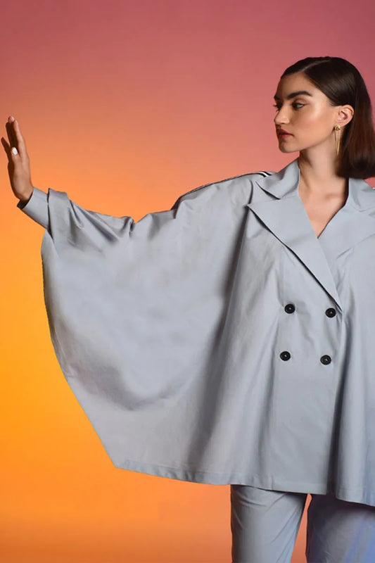 Echo Blue Kaftan Shirt +Pant Set
