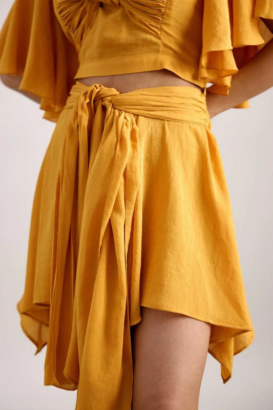 Echo Knotted resort top + resort skirt