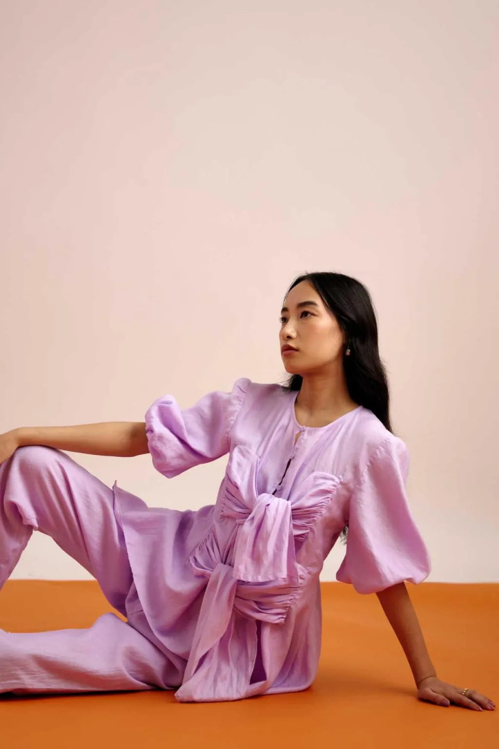 Echo Lilac Tie up Co-ord Set