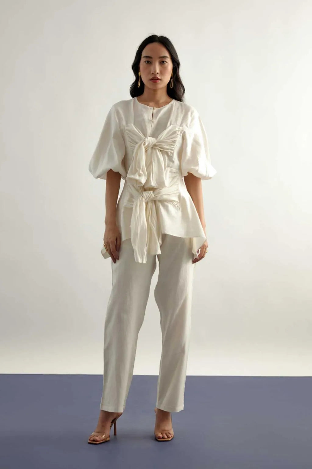 Echo Linen Tie up Co-ord Set