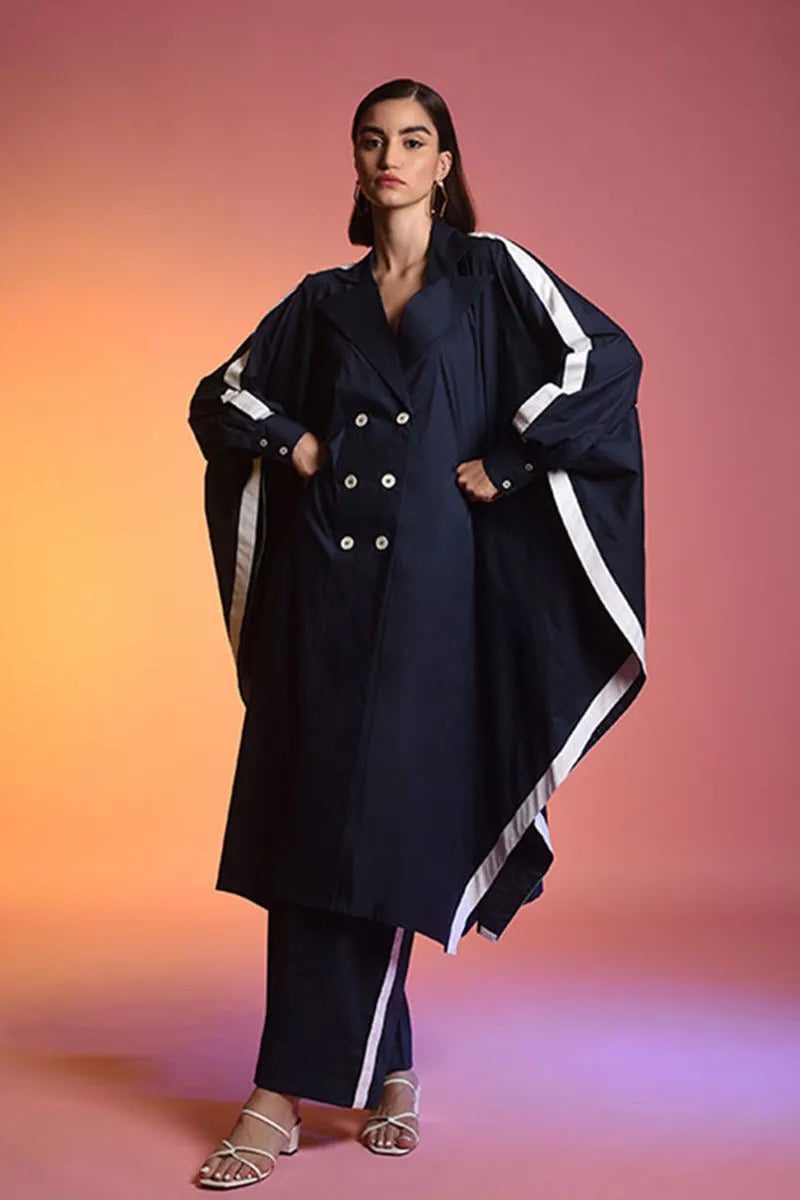 Echo Navy Kaftan Set