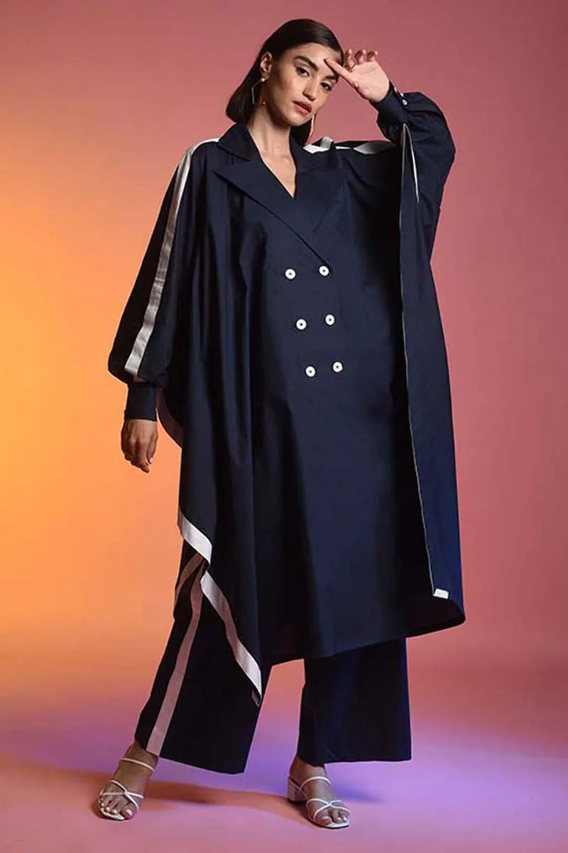 Echo Navy Kaftan Set