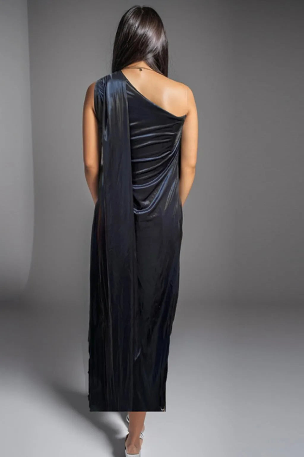 Echo Off shoulder Sari Dress