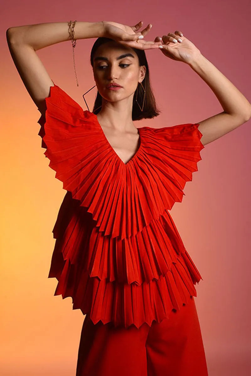 Echo Pleated Top