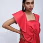 Echo Red Cotton Mesa Dress