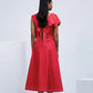 Echo Red Cotton Mesa Dress