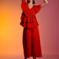 Echo Red Pleated Jumpsuit