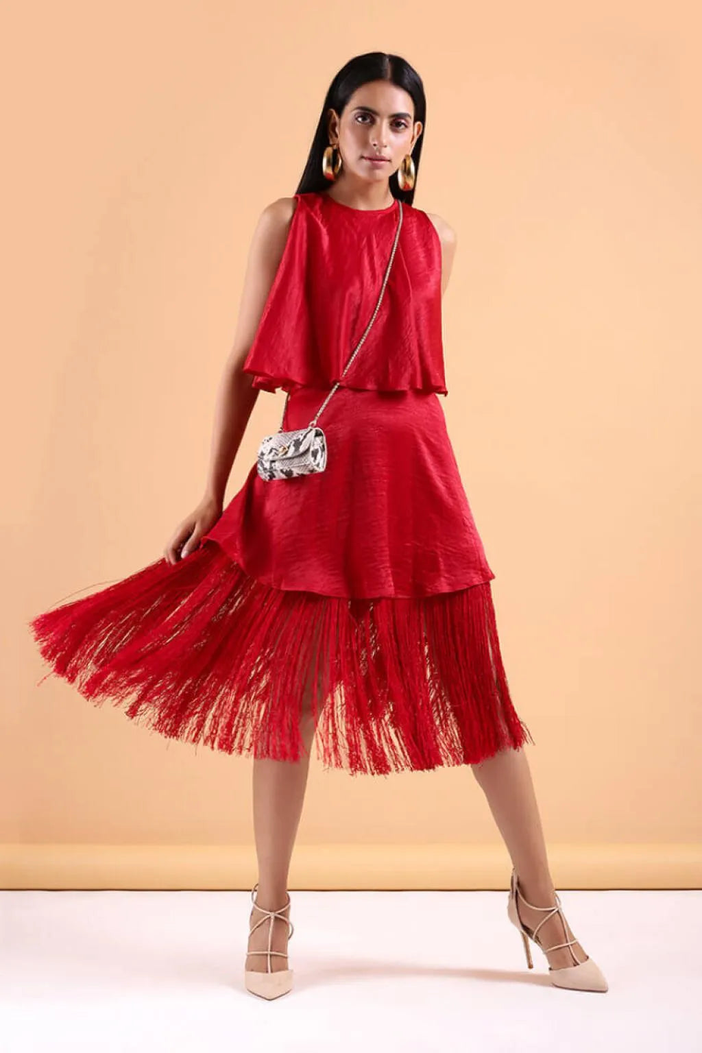 Echo Red Tassel Dress